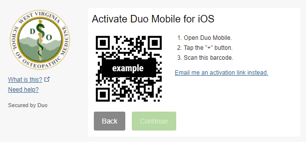 duo mobile app qr code