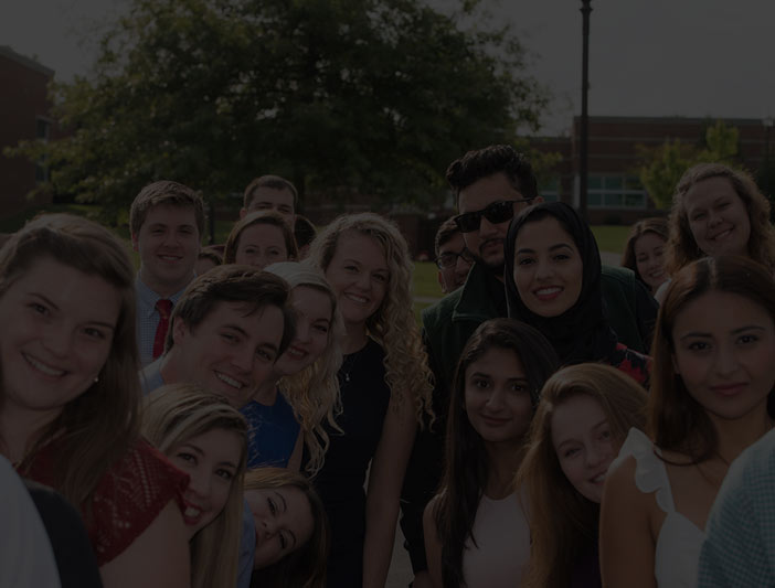 Group of students smiling