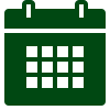 Calendar Icon Dark Green