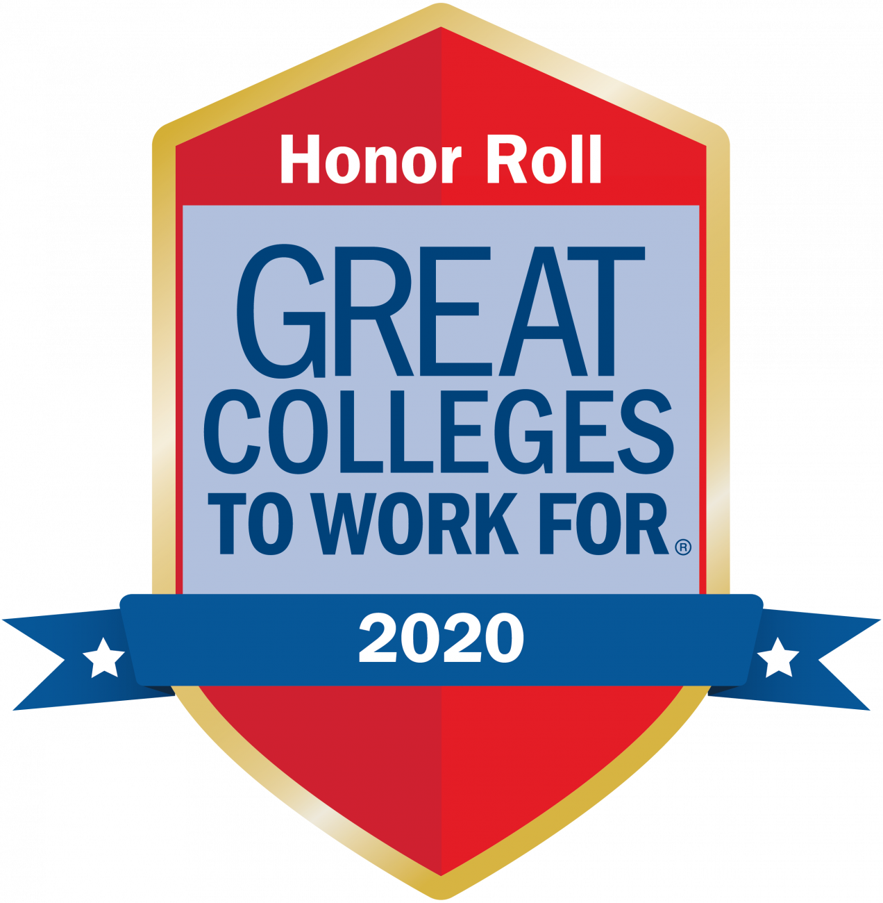 Great Colleges to Work For 2020 Honor Roll badge
