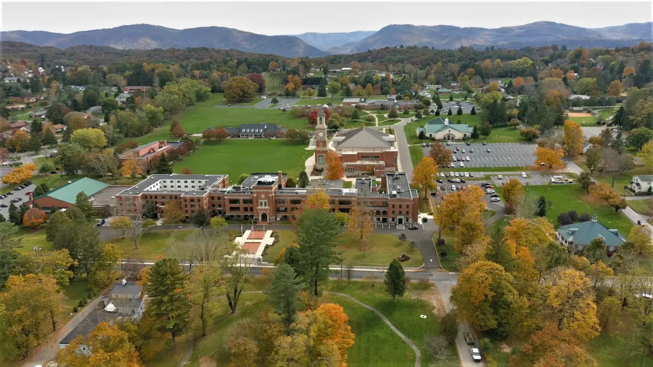 Aerial photo of WVSOM campus