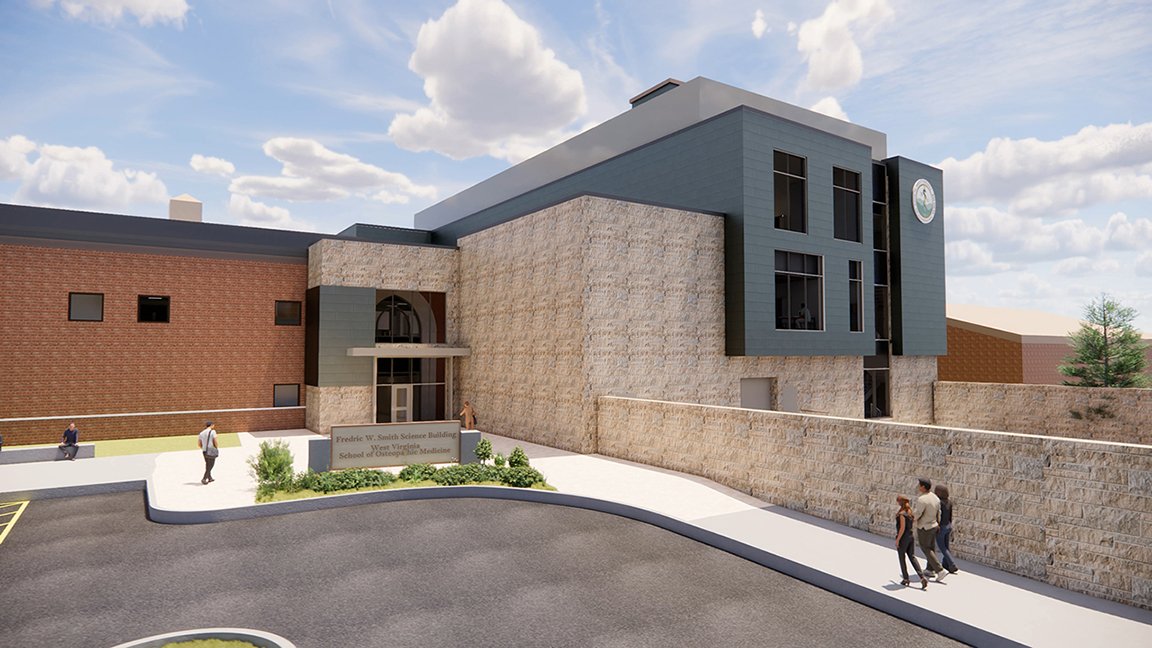 Architectural rendering of WVSOM Science Building